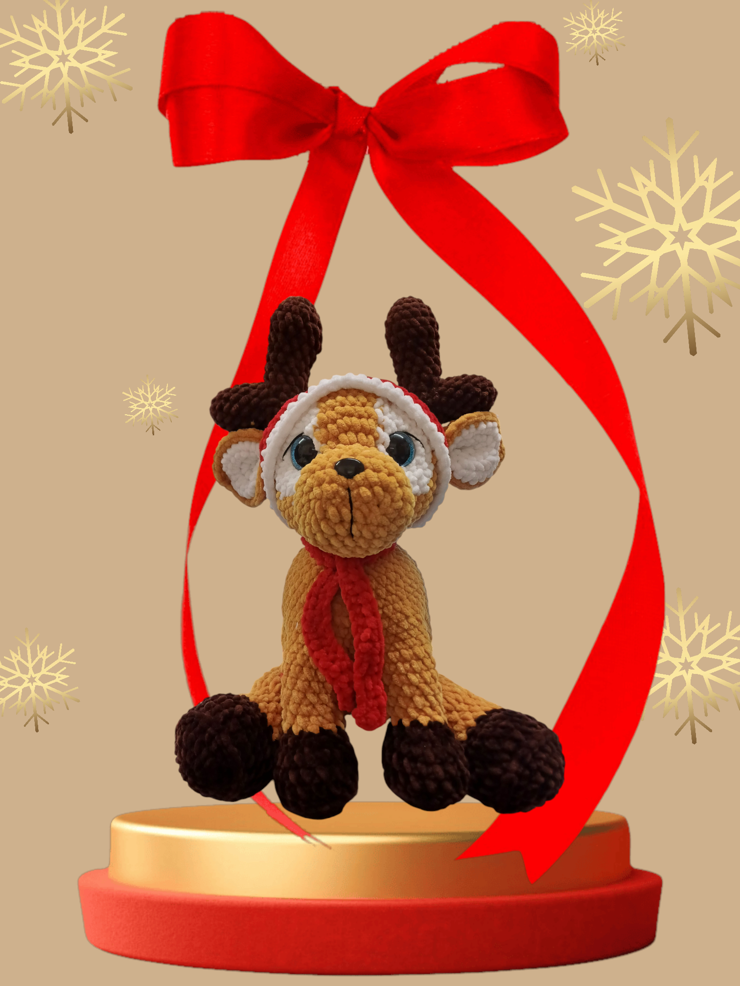 Large crochet Reindeer