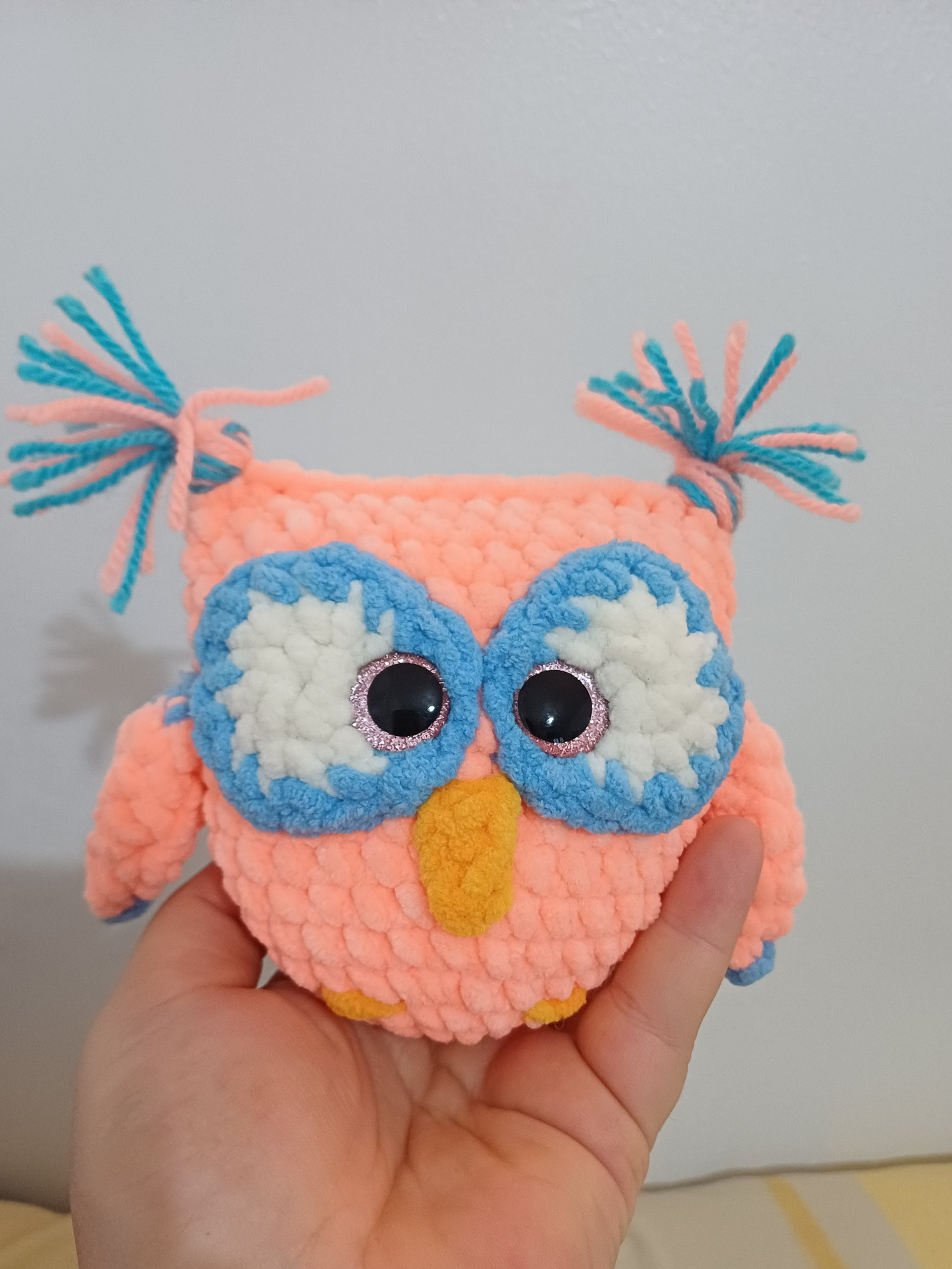 Crochet owl plushie toy
