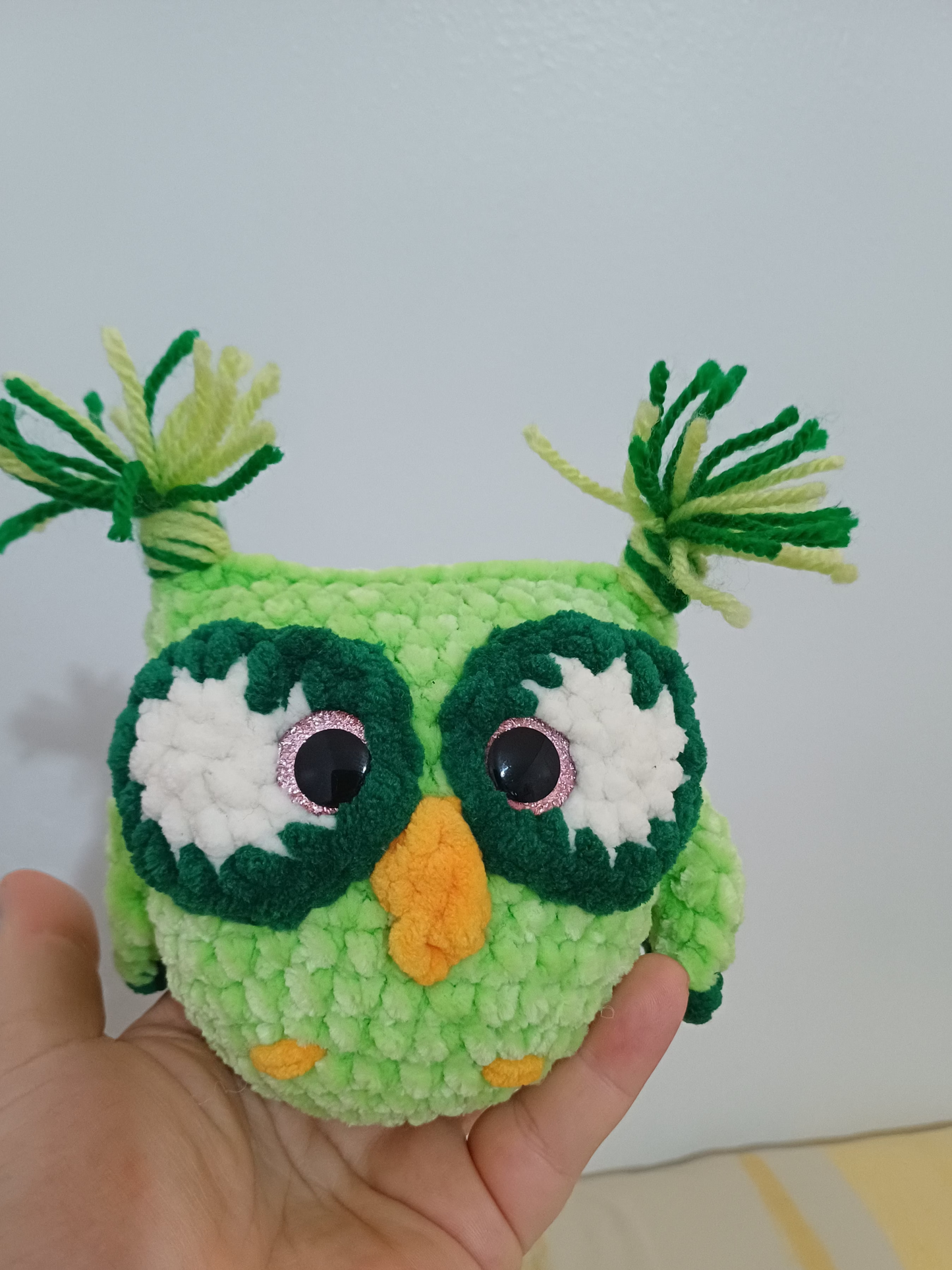 Crochet owl plushie toy