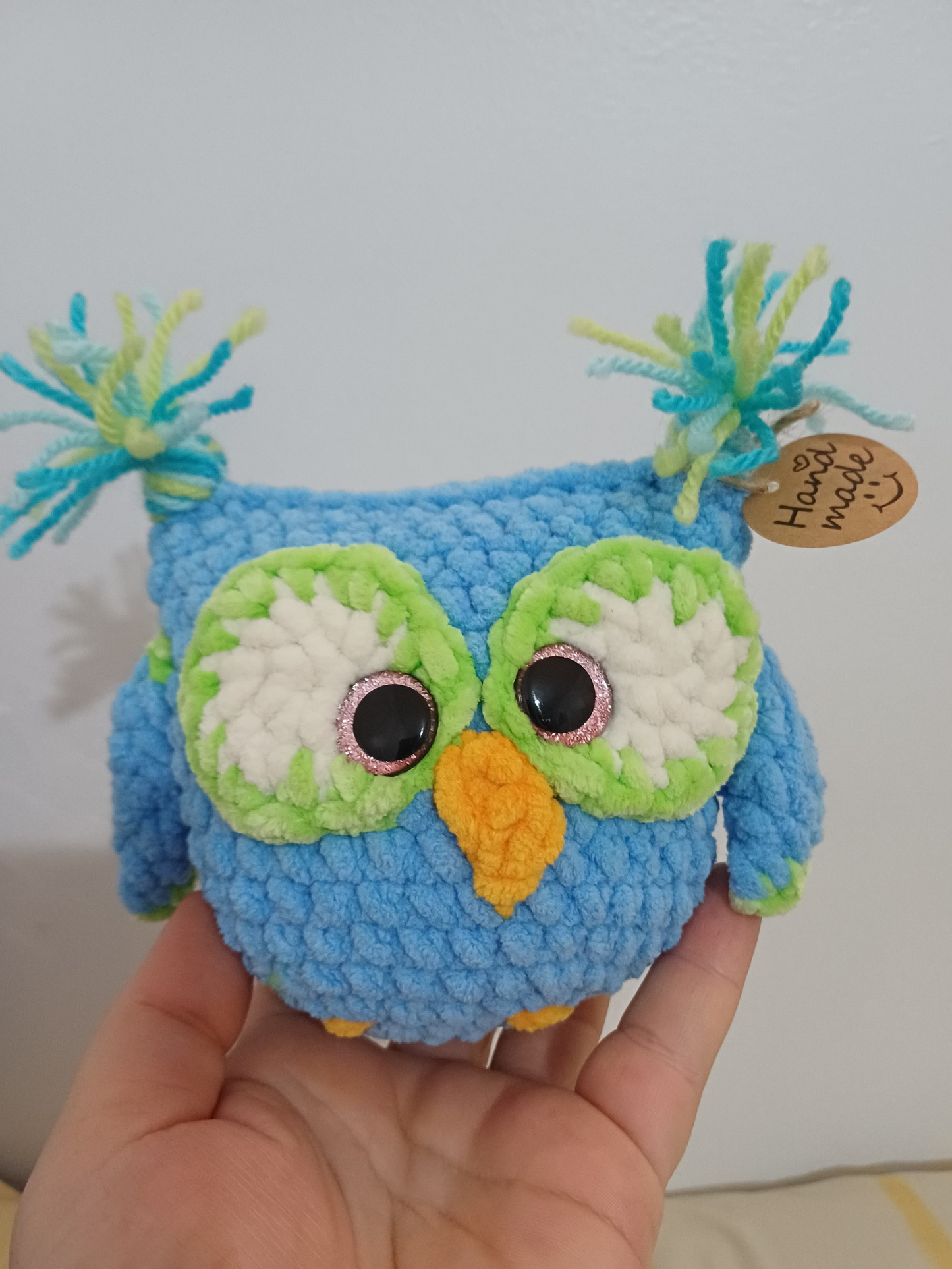 Crochet owl plushie toy