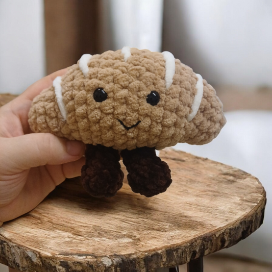 Hand crochet croissant jellycat inspiration